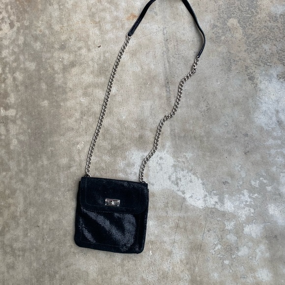 🎉HP🎉 Black Sparkle Crossbody Bag Black - Picture 1 of 4